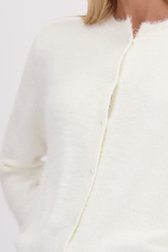 Détail de Cardigan blanc en tissu imitation fourrure de Liberty Island pour Femmes