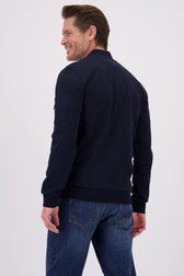 Le dos de Cardigan bleu à fermeture zippée de Dansaert Blue pour Hommes