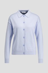 Photo produit 1 de Cardigan bleu clair avec col de Liberty Island pour Femmes