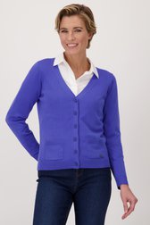 Cardigan bleu de Claude Arielle pour Femmes