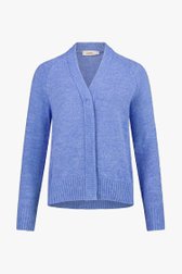 Cardigan bleu en laine et alpaga de Libelle pour Femmes