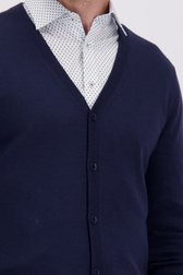 Détail de Cardigan bleu en maille fine de Dansaert Black pour Hommes