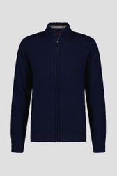 Cardigan bleu foncé avec fermeture éclair de Dansaert Blue pour Hommes
