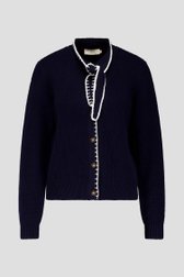 Photo produit 1 de Cardigan bleu foncé avec foulard de LŌVING pour Femmes
