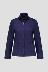 Cardigan bleu foncé avec motif brodé  de Signature pour Femmes