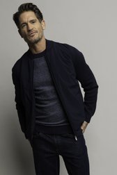 Photo supplémentaire 5 de Cardigan bleu marine à fermeture zippée de Dansaert Blue pour Hommes