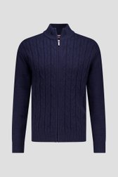 Photo produit 1 de Cardigan bleu marine à motif torsadé de Dansaert Blue pour Hommes