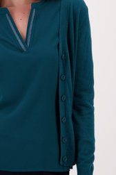 Cardigan bleu vert de Claude Arielle pour Femmes