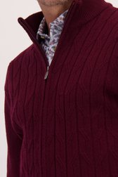 Détail de Cardigan bordeaux à motif torsadé de Dansaert Blue pour Hommes
