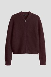 Photo produit 1 de Cardigan bordeaux en laine et mohair de Opus pour Femmes