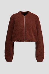 Photo produit 1 de Cardigan brun avec fermeture éclair de AC by Annelien Coorevits pour Femmes