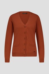 Photo produit 1 de Cardigan brun-orange avec boutons tonaux	 de Claude Arielle pour Femmes