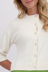 Détail de Cardigan écru à manches trois-quarts de Libelle pour Femmes