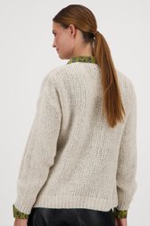Cardigan écru avec laine	 de Geisha pour Femmes
