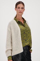 Cardigan écru avec laine	 de Geisha pour Femmes
