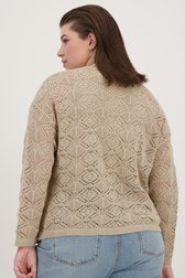 Cardigan en crochet ajour beige de Only Carmakoma pour Femmes