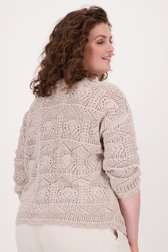 Cardigan en crochet beige de Only Carmakoma pour Femmes