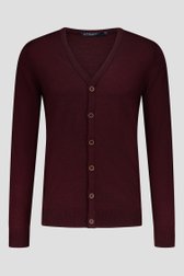Cardigan en laine fine - Bordeaux de Dansaert Black pour Hommes