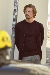 Cardigan en laine fine - Bordeaux de Dansaert Black pour Hommes