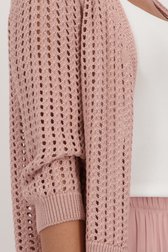 Cardigan en maille ajour rose de More & More pour Femmes