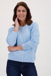 Cardigan en maille fine bleu clair de Signature pour Femmes