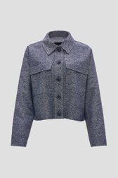 Cardigan en maille mélangée marine-blanc de Opus pour Femmes