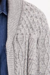 Cardigan en tricot gris de Ravøtt pour Hommes