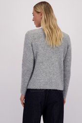 Le dos de Cardigan gris clair chiné de Liberty Island pour Femmes