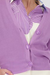 Cardigan lila à manches courtes de D'Auvry pour Femmes