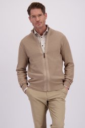 Le devant de Cardigan marron clair à fermeture éclair de Dansaert Blue pour Hommes