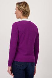 Cardigan mauve de Claude Arielle pour Femmes