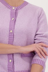 Cardigan mélangé violet et blanc de Signature pour Femmes