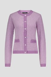 Cardigan mélangé violet et blanc de Signature pour Femmes