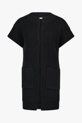 Cardigan noir à manches courtes en tricot de Diane Laury pour Femmes