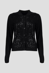 Photo produit 1 de Cardigan noir avec paillettes de Geisha pour Femmes