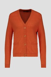 Cardigan orange avec laine	 de Claude Arielle pour Femmes