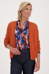 Cardigan orange avec laine	 de Claude Arielle pour Femmes