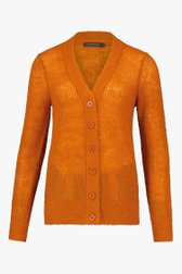 Cardigan orange de Claude Arielle pour Femmes
