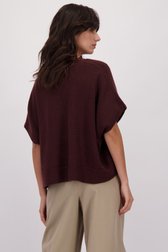 Le dos de Cardigan oversize brun bordeaux  de Louise pour Femmes