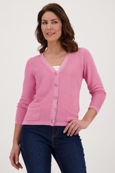 Cardigan rose clair scintillant de Claude Arielle pour Femmes