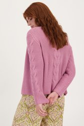 Cardigan rose tricoté avec de la laine de Liberty Loving nature pour Femmes
