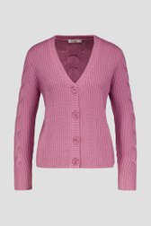 Cardigan rose tricoté avec de la laine de Liberty Loving nature pour Femmes