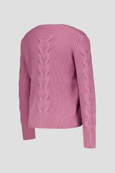 Cardigan rose tricoté avec de la laine de Liberty Loving nature pour Femmes