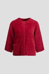 Photo produit 1 de Cardigan rouge bordeaux à manches longues de Claude Arielle pour Femmes