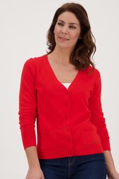 Cardigan rouge de Claude Arielle pour Femmes