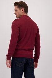 Le dos de Cardigan rouge foncé avec fermeture zippée de Dansaert Blue pour Hommes