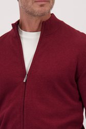Détail de Cardigan rouge foncé avec fermeture zippée de Dansaert Blue pour Hommes