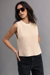 Photo supplémentaire 4 de Cardigan sans manches beige en maille de Louise pour Femmes
