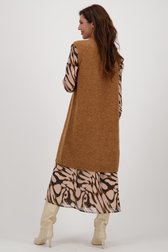 Cardigan sans manches marron de Claude Arielle pour Femmes