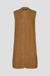 Cardigan sans manches marron de Claude Arielle pour Femmes
